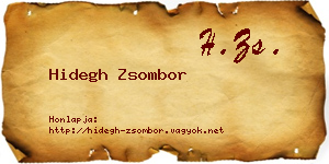 Hidegh Zsombor névjegykártya
