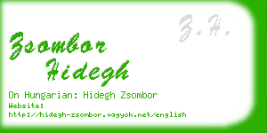 zsombor hidegh business card